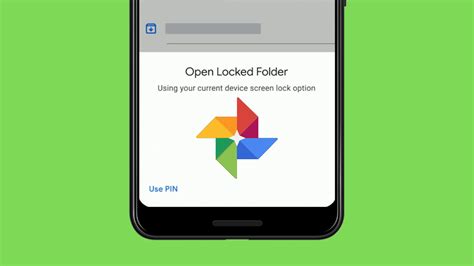 Where is lock folder in Google Photos?