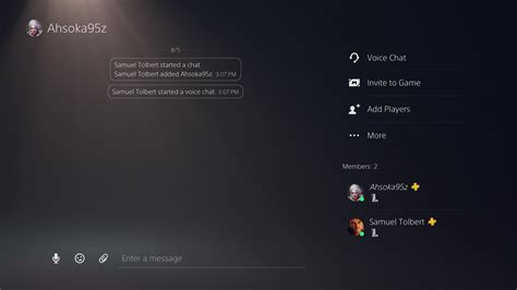 Where is party chat on PS5?