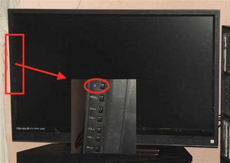 Where is power button on a Vizio TV?