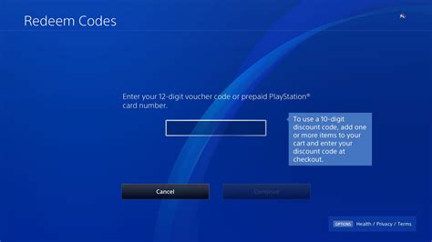Where is redeem in PlayStation Store?
