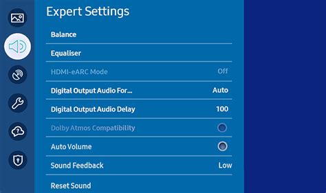 Where is sound settings on Samsung?