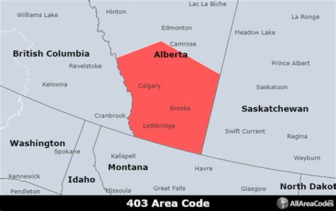 Where is the 403 area code?