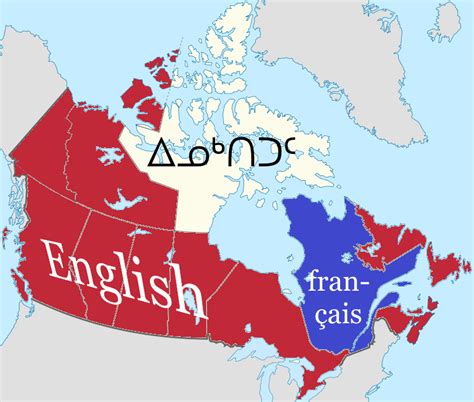 Where is the English side of Canada?