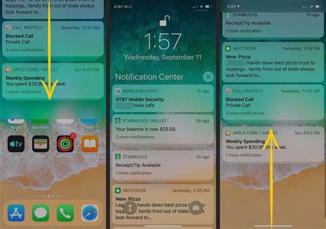 Where is the Notification Center on iPhone?