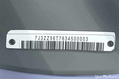 Where is the VIN barcode on a car?
