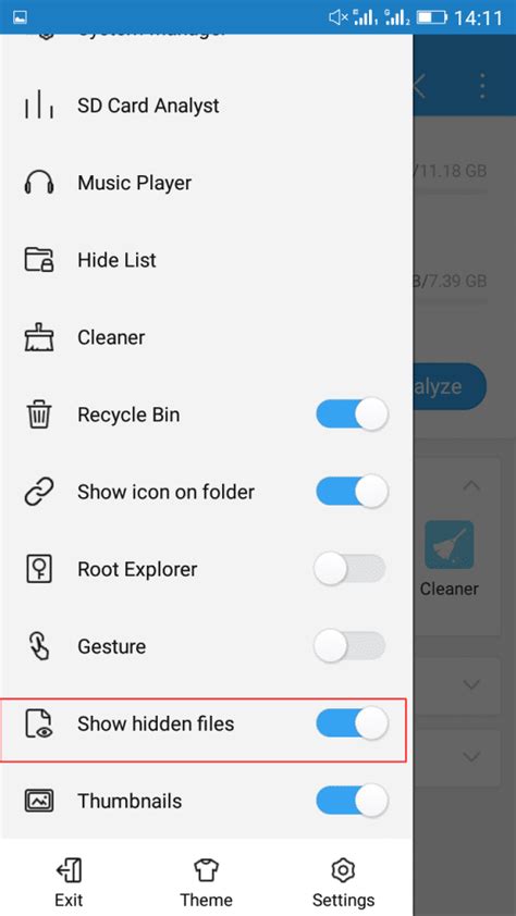 Where is the hidden folder in Android?