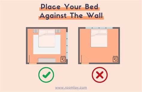 Where should a bed not be placed?