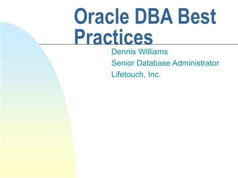 Which DBA is best?