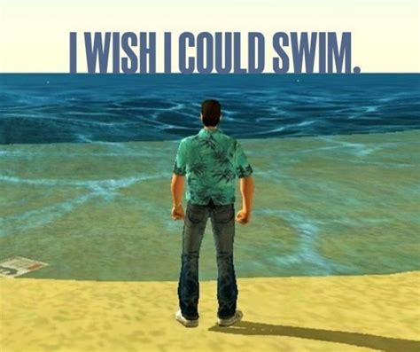 Which GTA could you not swim in?