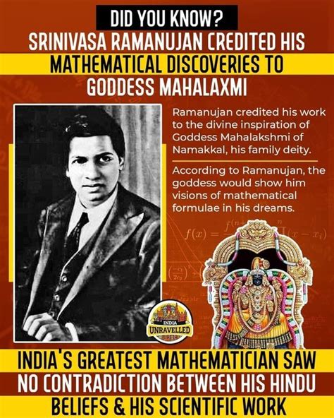 Which God helped Ramanujan?