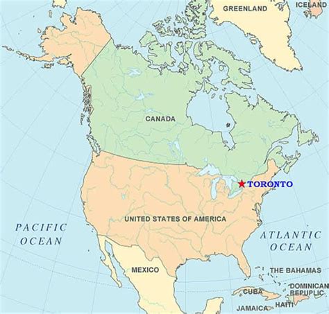 Which USA state is closest to Toronto?