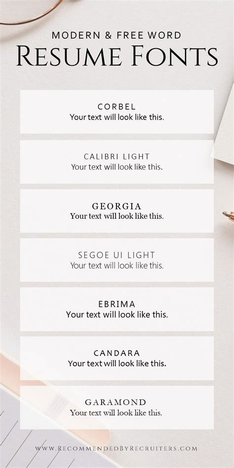 Which Word font is best for resume?