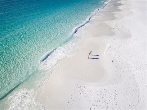 Which beach has the whitest sand?