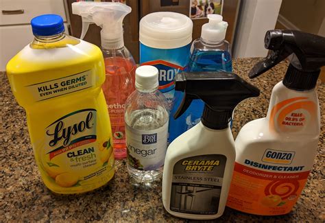 Which chemicals are used for cleaning?