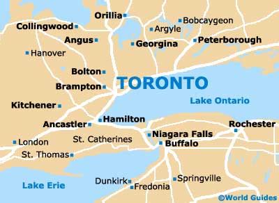 Which cities are close to Toronto?