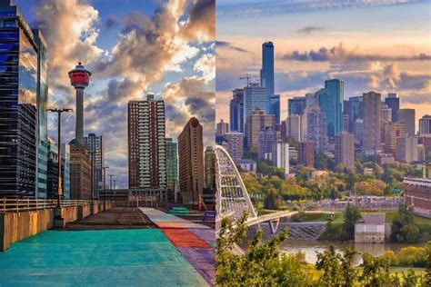 Which city is bigger Calgary or Edmonton?