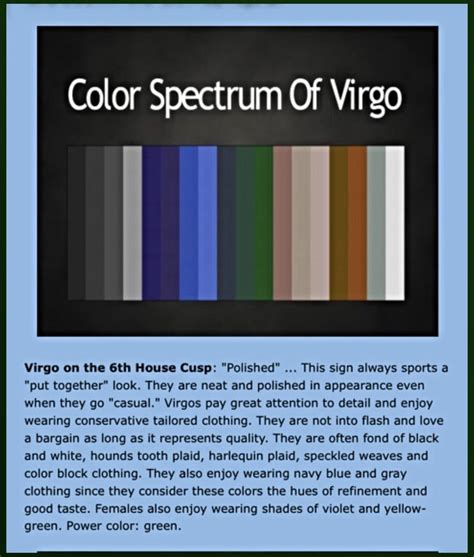 Which color is not good for Virgo?