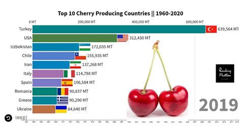 Which countries are famous for cherries?