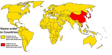 Which countries put family names first?