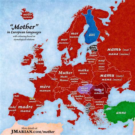 Which countries say mama?