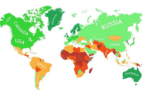 Which countries will be least affected by climate change?