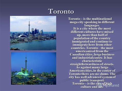 Which country did Toronto belong to?