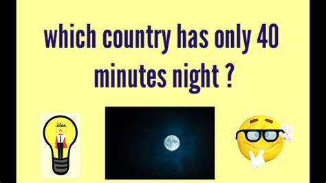 Which country has 40 minutes night?