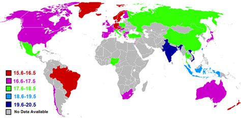 Which country has the least virginity?