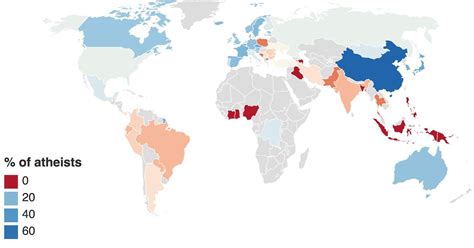 Which country is atheist?