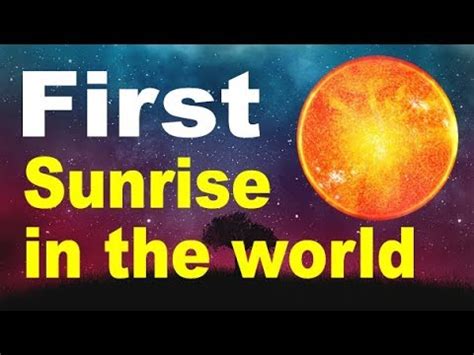 Which country sets the sun first in the world?