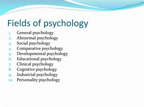 Which field of psychology is best?