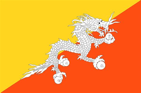 Which flag has a dragon on it?