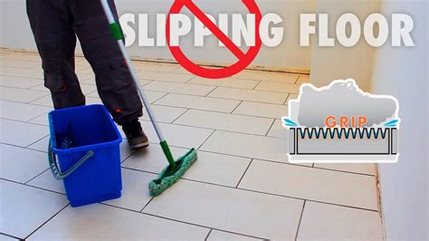 Which floor is less slippery?
