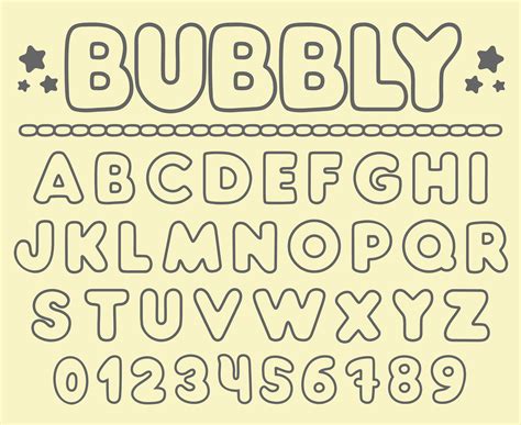 Which font is bubble letters?