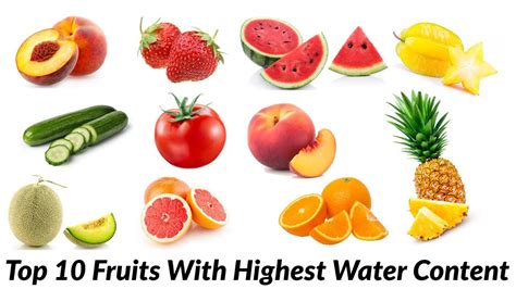 Which fruit has the most water?