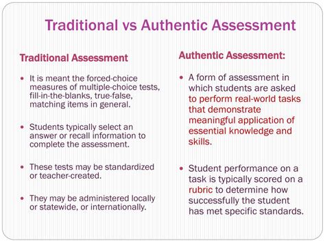 Which is better traditional or alternative assessment?