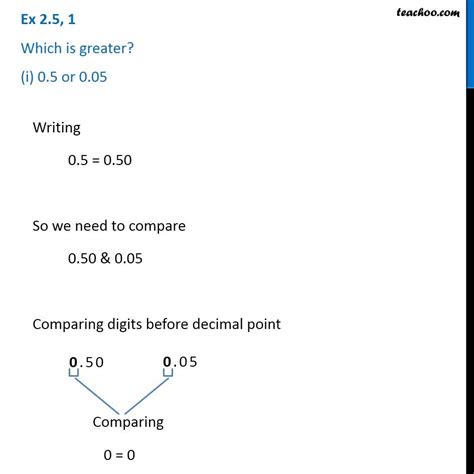 Which is greater 0.5 005?