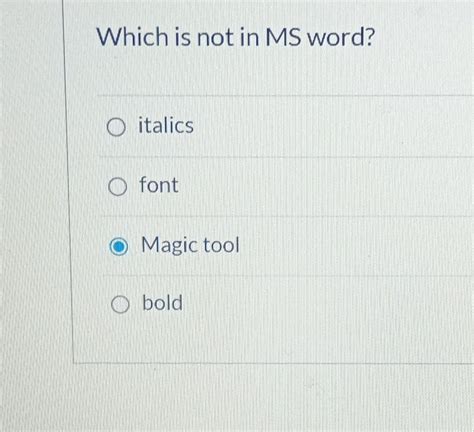 Which is not in MS Word?