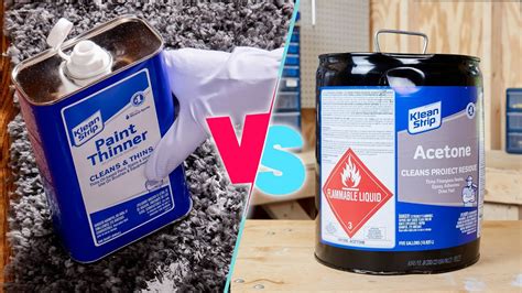 Which is stronger paint thinner or acetone?