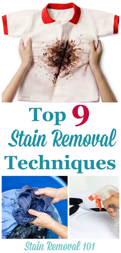 Which is the most recommended technique for stain removal?