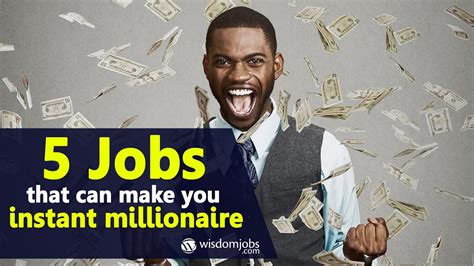 Which job has the most millionaire?