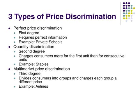 Which of the following is not an example of price discrimination?
