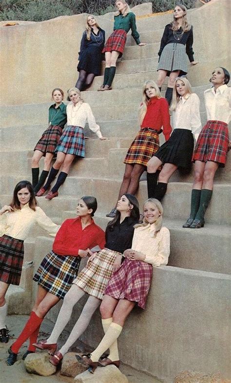 Which of the following were fashion features of the 1960s?