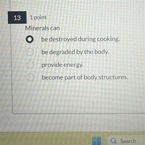 Which part of the food mostly destroyed during cooking?