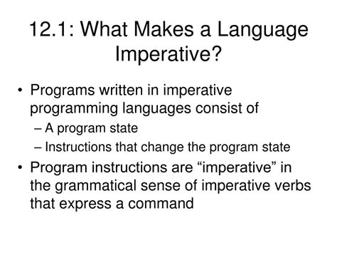 Which programming language is imperative?