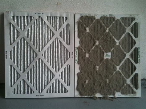 Which side of air filter is dirty?
