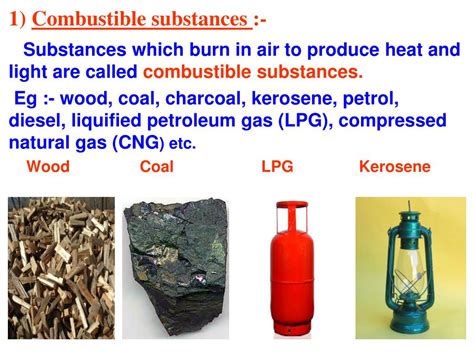 Which substance does not burn in fire?