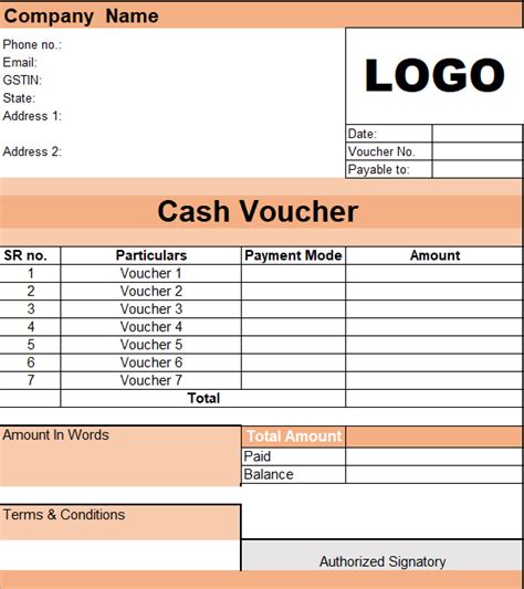 Which voucher is used for cash?