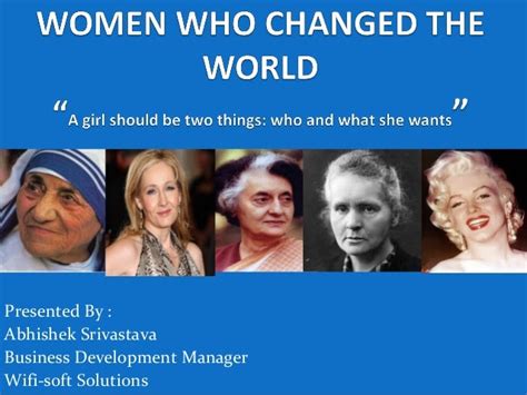 Which woman changed the world?