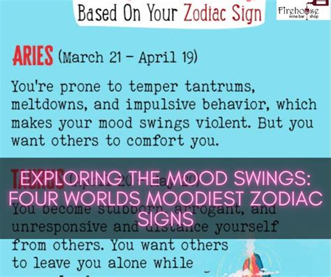 Which zodiac has mood swings?